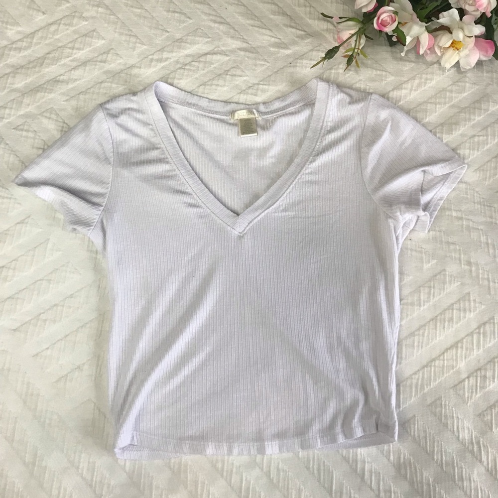 Ribbed White Crop Top